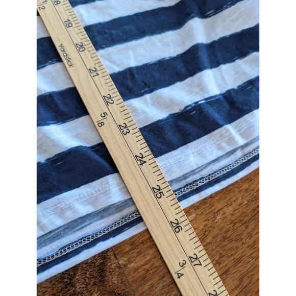 Alfred Dunner Women's Size 1x Plus Flowers Knit Blue Striped T Shirt Top EUC - Picture 10 of 13